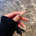 Gold Plated Alloy Rhinestone Geometric Open Ring For Women Fashion OL Round Design Jewelry view 3