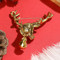 Alloy Rhinestone Reindeer Brooch Pin For Christmas Apparel view 3