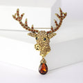 Alloy Rhinestone Reindeer Brooch Pin For Christmas Apparel view 6