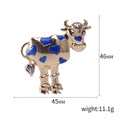Alloy Enamel Ox Brooch With Heart For Clothing Accessories view 5