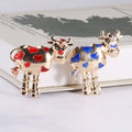 Alloy Enamel Ox Brooch With Heart For Clothing Accessories view 4