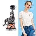 Alloy Enamel Rhinestone Dolphin Brooch Pin For Fashion Accessories view 2