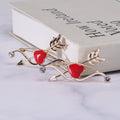 Alloy Enamel Arrow Through Heart Brooch For Collar Fastening view 4