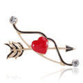 Alloy Enamel Arrow Through Heart Brooch For Collar Fastening view 1