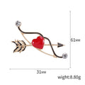Alloy Enamel Arrow Through Heart Brooch For Collar Fastening view 5