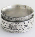 Vintage Dandelion Letter Ring I Am Enough For Women European Fashion Statement Jewelry view 1