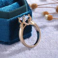 Fashion Women's Silver Plated Round Cubic Zirconia Ring Creative Jewelry view 4