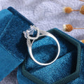Fashion Women's Silver Plated Round Cubic Zirconia Ring Creative Jewelry view 3