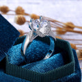 Fashion Women's Silver Plated Round Cubic Zirconia Ring Creative Jewelry view 2