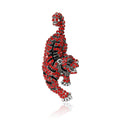 Alloy Rhinestone Tiger Brooch Vintage Animal Lapel Pin For Clothing view 5