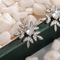 Sweet Snowflake Shape Women's Earrings With Zircon, Fine Holiday Gift Jewelry view 4