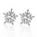 Sweet Snowflake Shape Women's Earrings With Zircon, Fine Holiday Gift Jewelry view 1