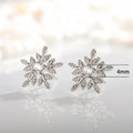 Sweet Snowflake Shape Women's Earrings With Zircon, Fine Holiday Gift Jewelry view 5