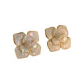 Alloy Silver Needle Enamel Flower Stud Earrings For Women Fashion OL Light Luxury Ear Jewelry view 5