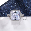 Luxury Oversized Square Cubic Zirconia Women Ring Sparkling Fashion Wedding Jewelry Accessory view 5