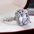 Luxury Oversized Square Cubic Zirconia Women Ring Sparkling Fashion Wedding Jewelry Accessory view 4