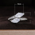European Style Marquise Zircon Ring, Personalized Trendy Statement Finger Accessory view 5