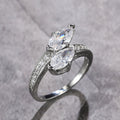 European Style Marquise Zircon Ring, Personalized Trendy Statement Finger Accessory view 3