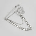 Korean Japanese Hip Hop Butterfly Chain Brooch Harajuku Style Bar Pin For Suit Accessories view 4