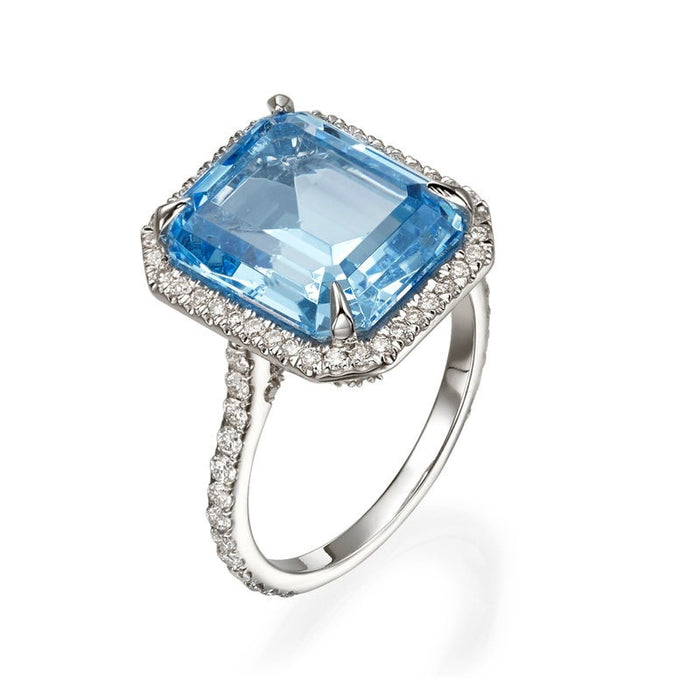 Sparkling Cubic Zirconia Square Proposal Ring For Women European American Fashion Jewelry