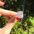 Sparkling Cubic Zirconia Square Proposal Ring For Women European American Fashion Jewelry view 3