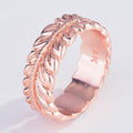 Creative Rice Flower Wheat Ear Leaf Ring, Trendy Elegant Statement Finger Jewelry view 1