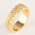 Creative Rice Flower Wheat Ear Leaf Ring, Trendy Elegant Statement Finger Jewelry view 6