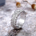 Creative Rice Flower Wheat Ear Leaf Ring, Trendy Elegant Statement Finger Jewelry view 5
