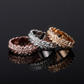 Creative Rice Flower Wheat Ear Leaf Ring, Trendy Elegant Statement Finger Jewelry view 2