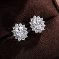 Fashion Flower Shape Colorful Zircon Stud Earrings For Women Creative Jewelry view 10