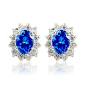 Fashion Flower Shape Colorful Zircon Stud Earrings For Women Creative Jewelry view 2