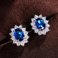 Fashion Flower Shape Colorful Zircon Stud Earrings For Women Creative Jewelry view 3
