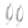 Gold Plated Copper Large Hoop Earrings With Cubic Zirconia European Style Jewelry view 6