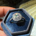 Eight Hearts Eight Arrows Micro Pave Cubic Zirconia Ring, Simulated Diamond Wedding Jewelry view 3