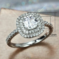Eight Hearts Eight Arrows Micro Pave Cubic Zirconia Ring, Simulated Diamond Wedding Jewelry view 5