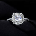 Eight Hearts Eight Arrows Micro Pave Cubic Zirconia Ring, Simulated Diamond Wedding Jewelry view 4