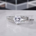 AAA Zircon Inlaid Heart Shape Women's Ring, European Engagement Party Hand Jewelry view 5