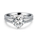 AAA Zircon Inlaid Heart Shape Women's Ring, European Engagement Party Hand Jewelry view 4