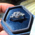 Creative Heart Zircon Engagement Proposal Ring For Men And Women, Simple European Style Jewelry view 3