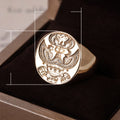 European Alloy Signet Ring For Men, Family Crest Double Headed Eagle Statement Ring Jewelry view 5