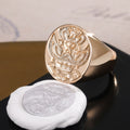 European Alloy Signet Ring For Men, Family Crest Double Headed Eagle Statement Ring Jewelry view 3