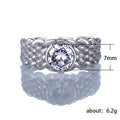 Creative Braided Zircon Couple Ring, Copper Platinum Plated Unisex Finger Jewelry view 5