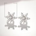 Korean Style Snowflake Zircon Stud Earrings, Sweet Christmas Gift Jewelry view 5