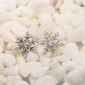 Korean Style Snowflake Zircon Stud Earrings, Sweet Christmas Gift Jewelry view 4