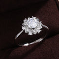 Exquisite Flower Snowflake Simulated Diamond Zircon Ring For Women Wedding Engagement Jewelry view 4