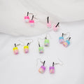 Handmade Mini Milk Tea Drink Cup Acrylic Alloy Dangle Drop Earrings Sweet Summer Korean Style Earrings view 2