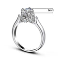 Classic Four Prong AAA Zircon Engagement Ring For Women Korean Japanese OL Fashion Jewelry view 5