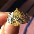Pear Shaped Water Drop Cubic Zirconia Ring For Women, Sparkling Engagement Proposal Jewelry view 1