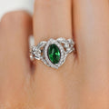 Popular Marquise Cut Zircon Ring For Women European American Fashion Jewelry view 3