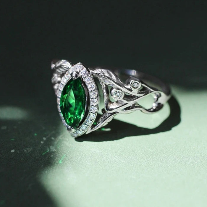 Popular Marquise Cut Zircon Ring For Women European American Fashion Jewelry